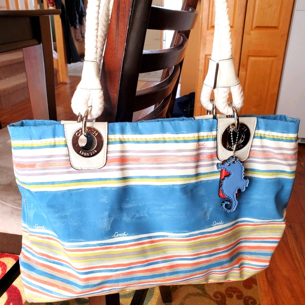 Coach Nautical themed purse